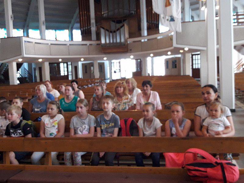 Pielgrzymka dzieci pierwszokomunijnych do Sanktuarium NMP Wspomożenia Wiernych  w Rumi, Czerwiec 2019 roku.